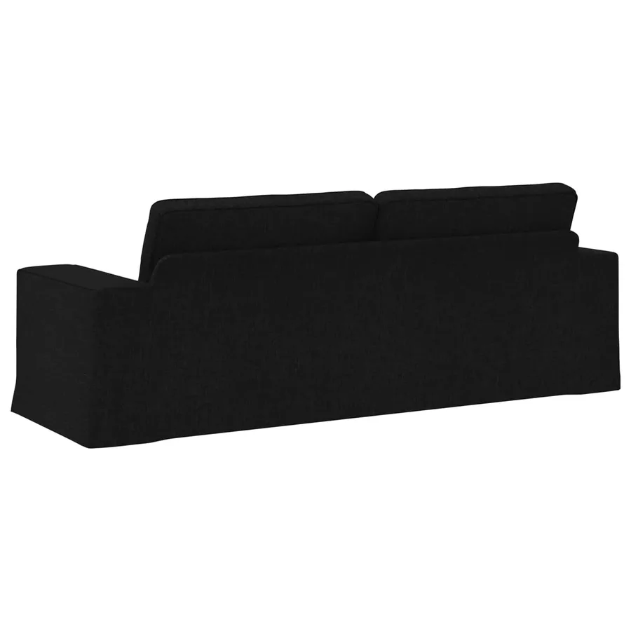 Canapé Noir 222 x 80 x 82 cm tissu - 6
