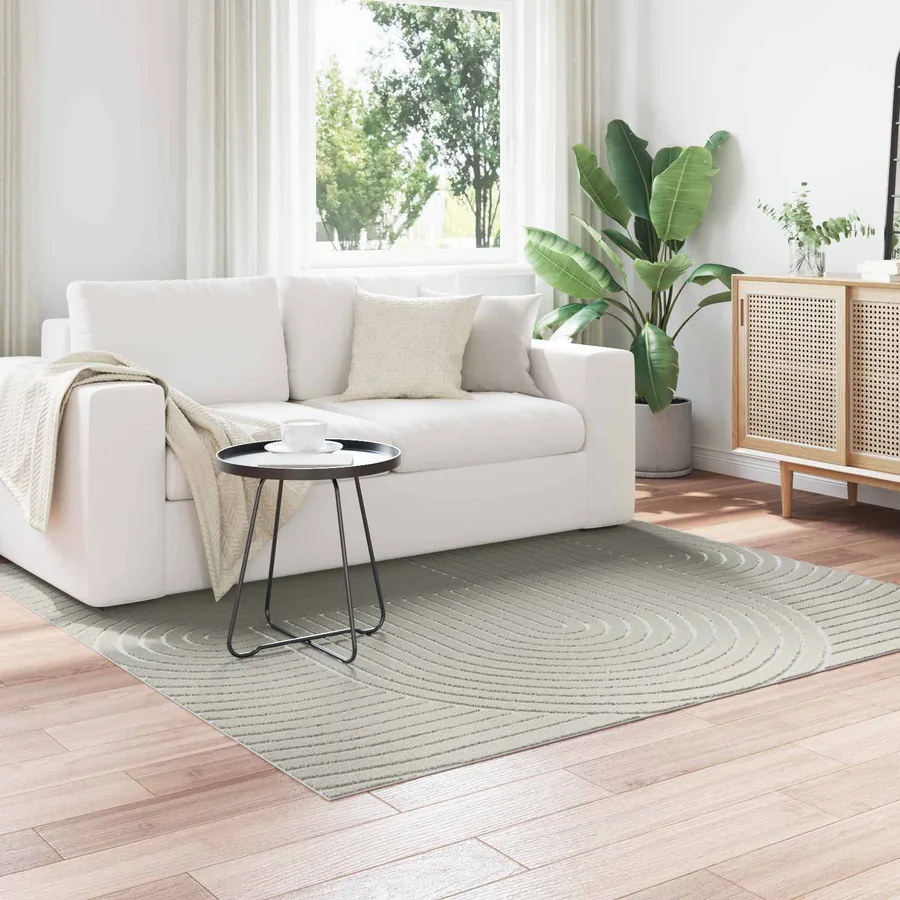Tapis de surface Carré PALMERAS Vert 120 x 120 cm Polyester