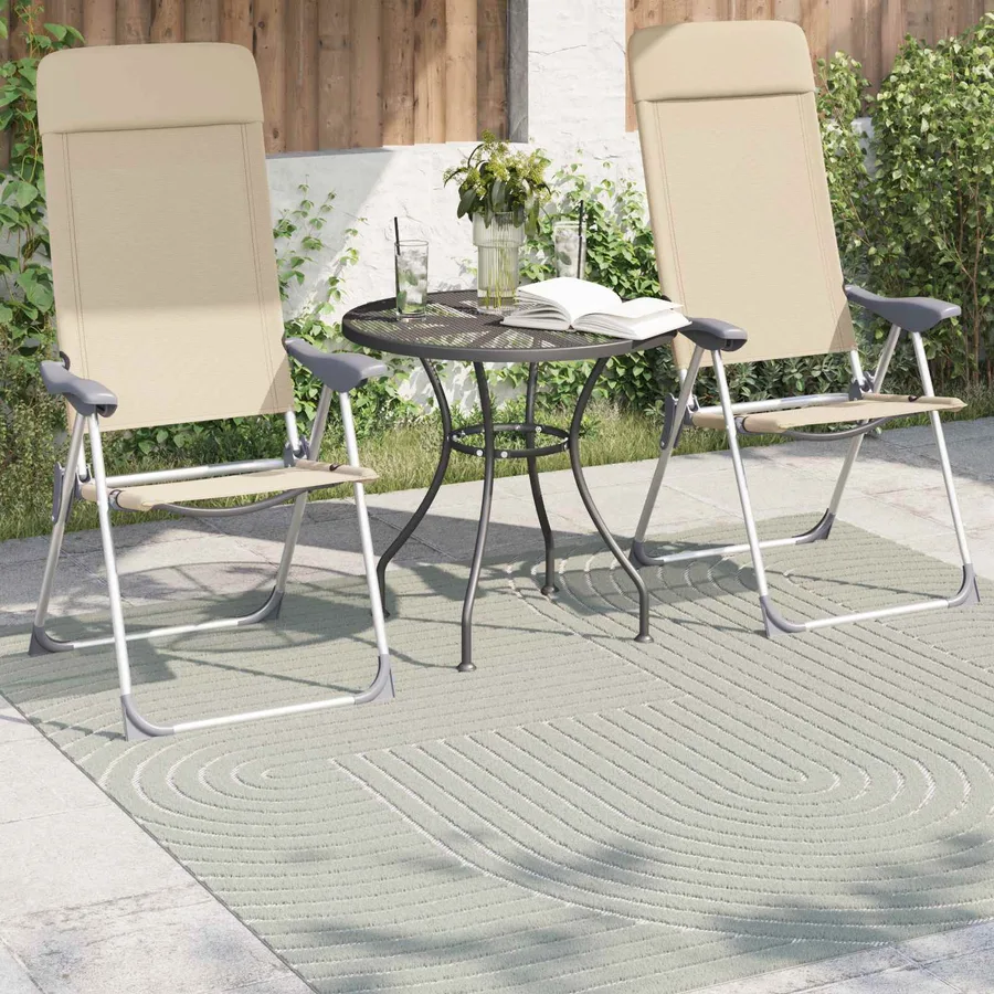 Tapis de surface Carré PALMERAS Vert 120 x 120 cm Polyester - 3