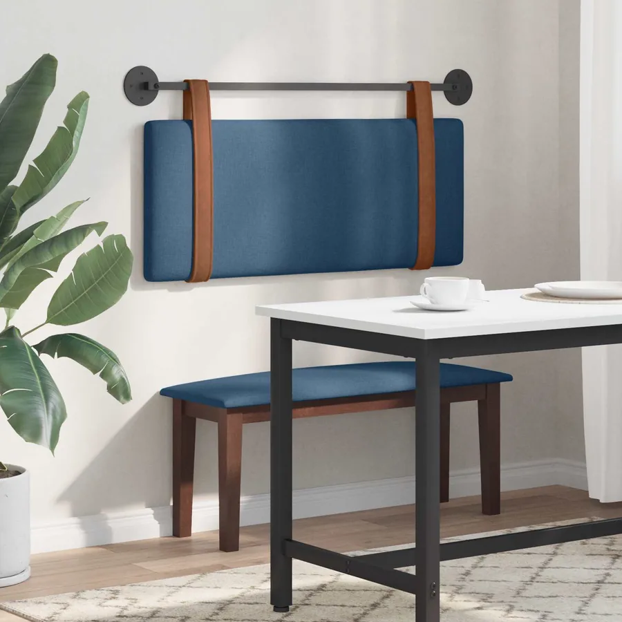 Tête de lit suspendue Bleu PU antique - 4