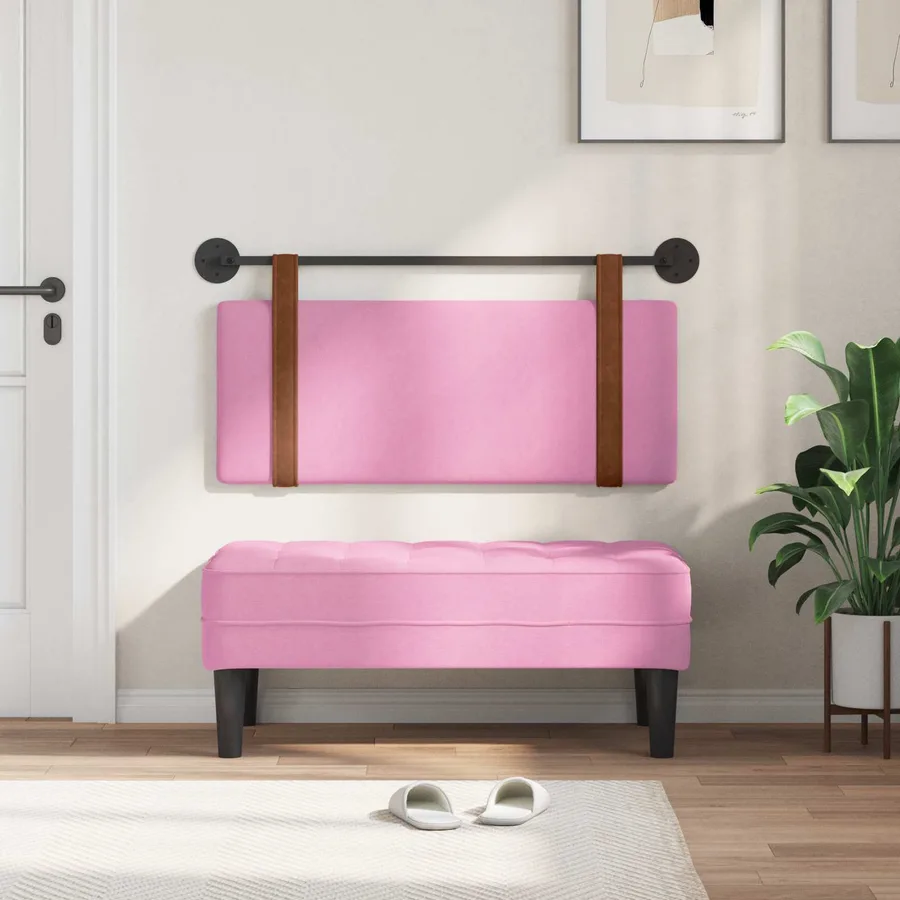 Tête de lit suspendue Rose PU antique - 3