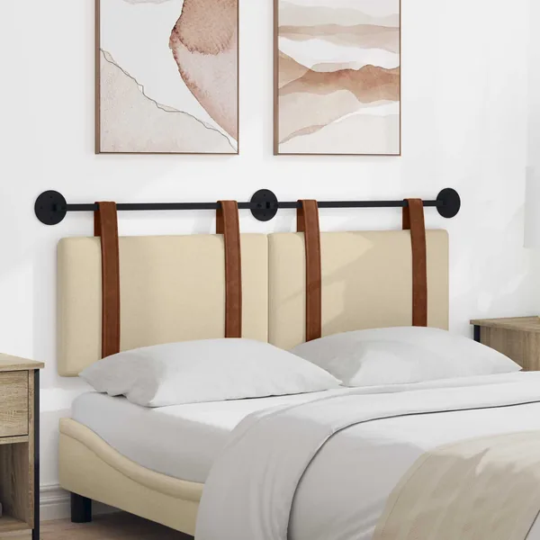 Tête de lit suspendue Crème PU antique