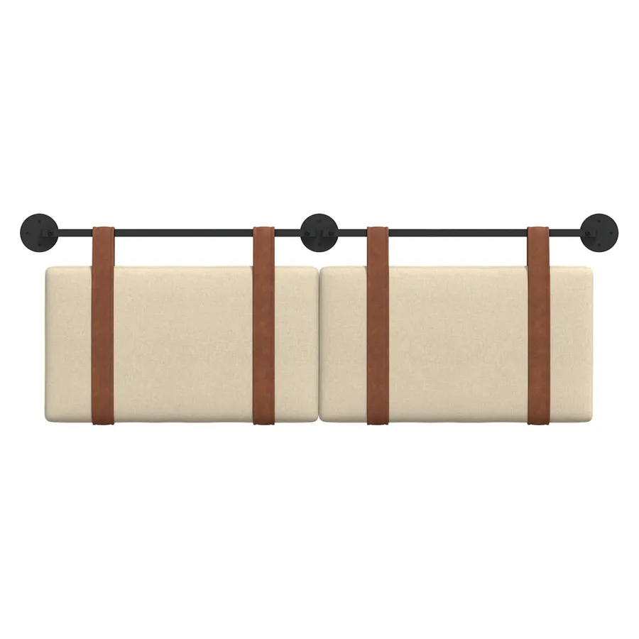 Tête de lit suspendue Crème PU antique - 5