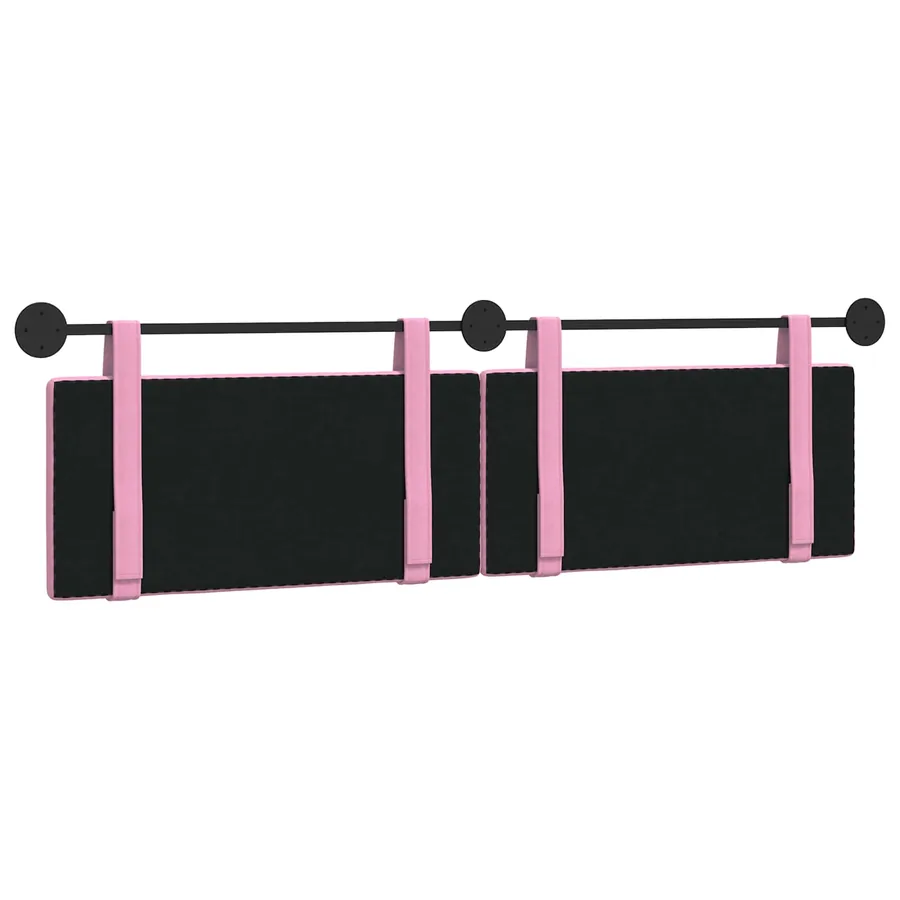 Tête de lit suspendue Rose Tissu - 7