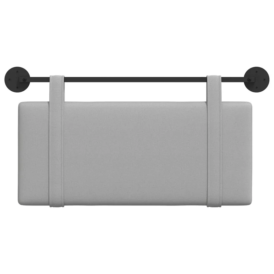 Tête de lit suspendue Gris nuage Tissu - 5