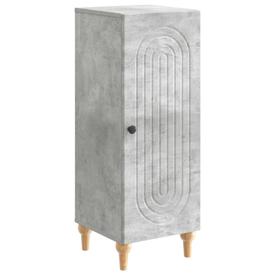 Buffet Gris béton 33 x 34,5 x 90 cm Bois d'ingénierie - 2