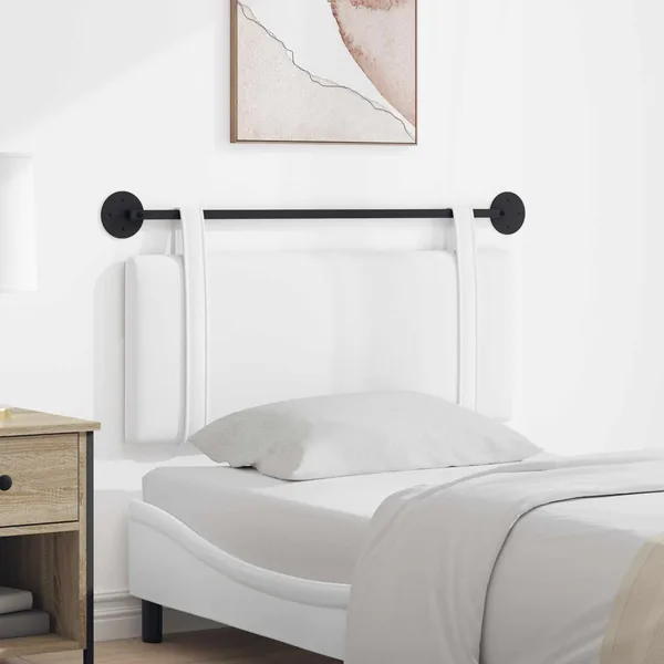 Tête de lit suspendue Blanc Tissu