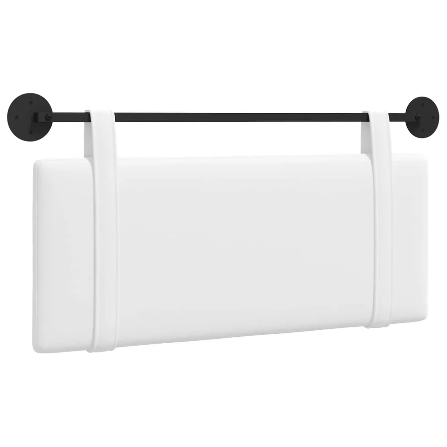 Tête de lit suspendue Blanc Tissu - 2