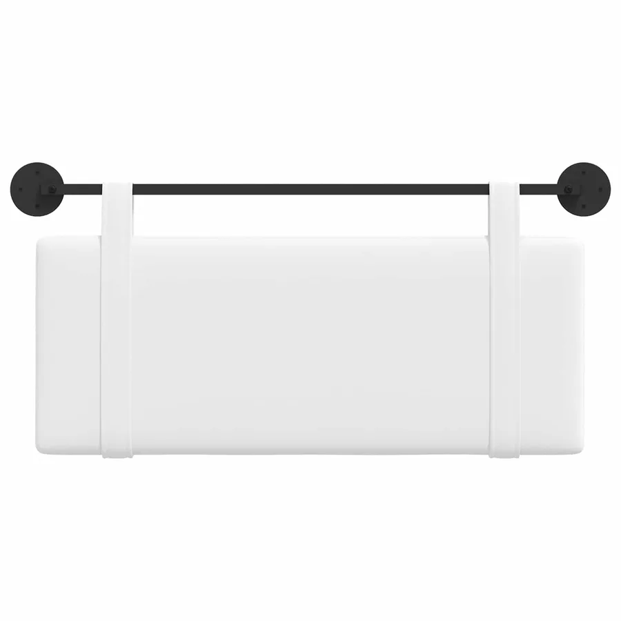 Tête de lit suspendue Blanc Tissu - 5
