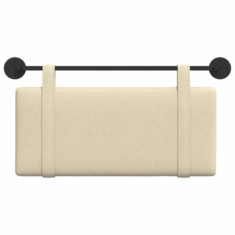 Tête de lit suspendue Crème Tissu - 5