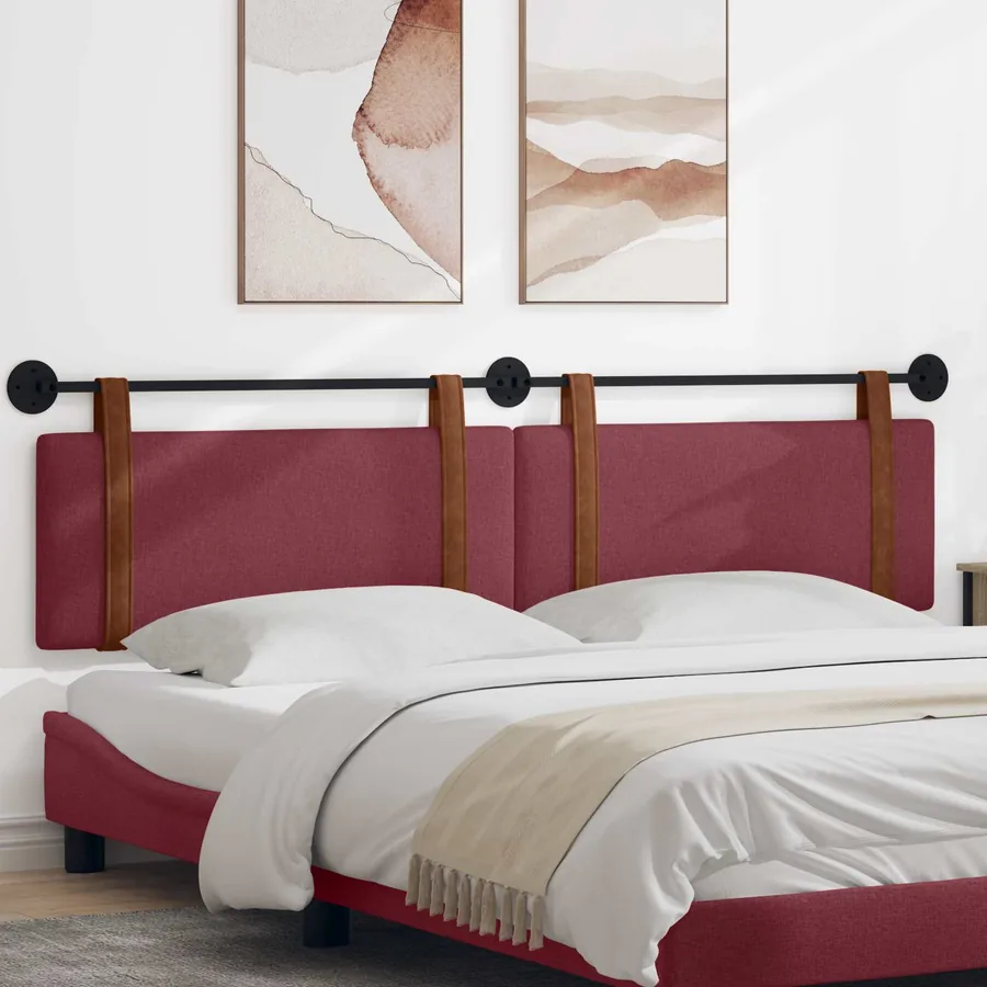 Tête de lit suspendue Bordeaux PU antique