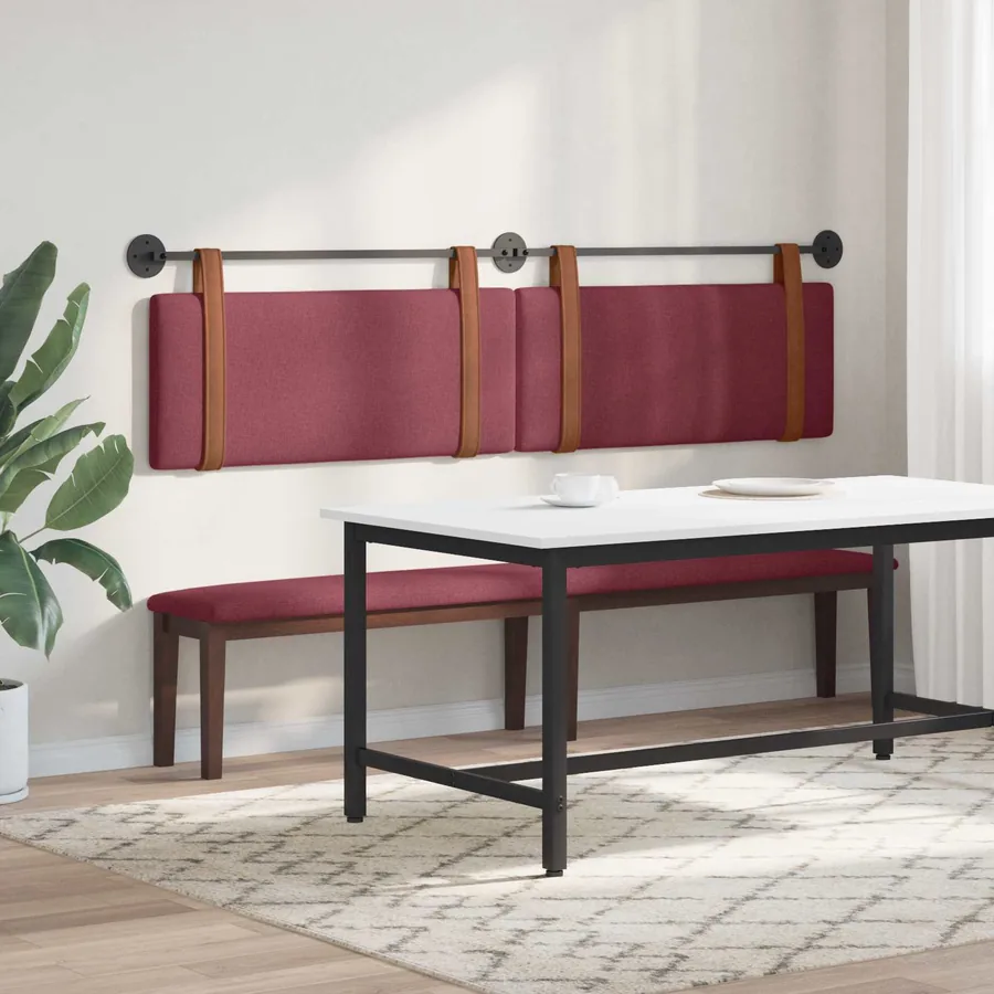 Tête de lit suspendue Bordeaux PU antique - 4