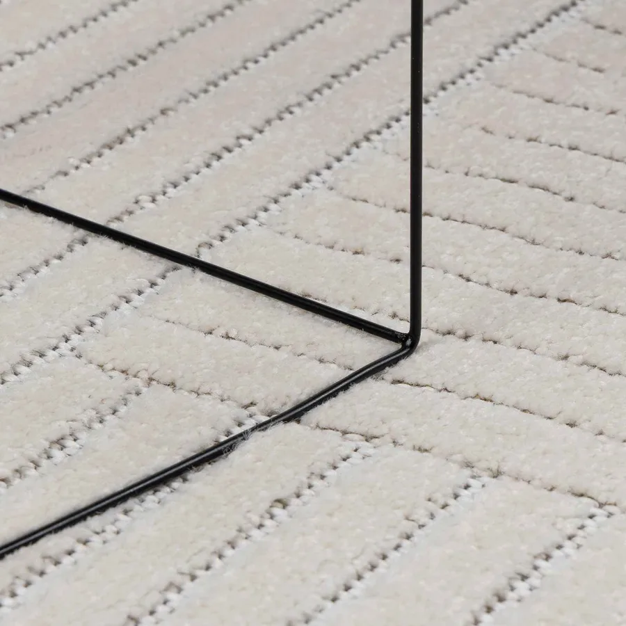 Tapis de surface PALMERAS Crème 150 x 80 cm Polyester - 5