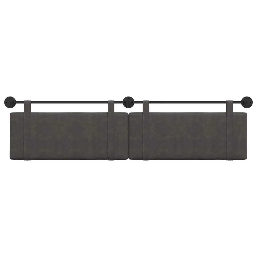 Tête de lit suspendue Noir PU antique - 5