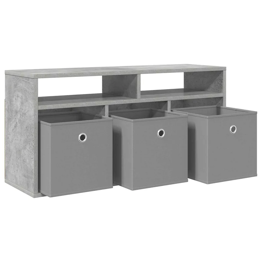Basboard avec tiroir Gris béton 87 x 27,5 x 43 cm - 5