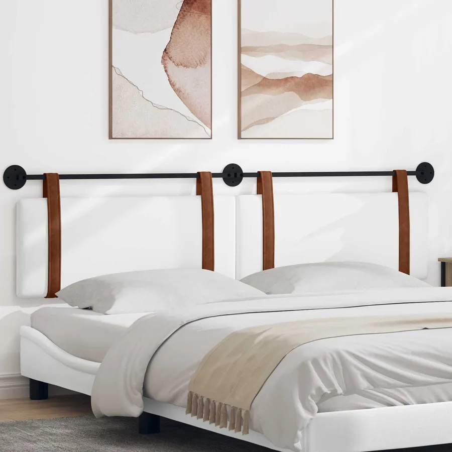 Tête de lit suspendue Blanc PU antique