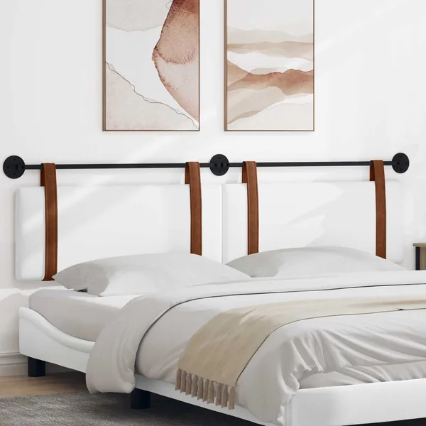 Tête de lit suspendue Blanc PU antique