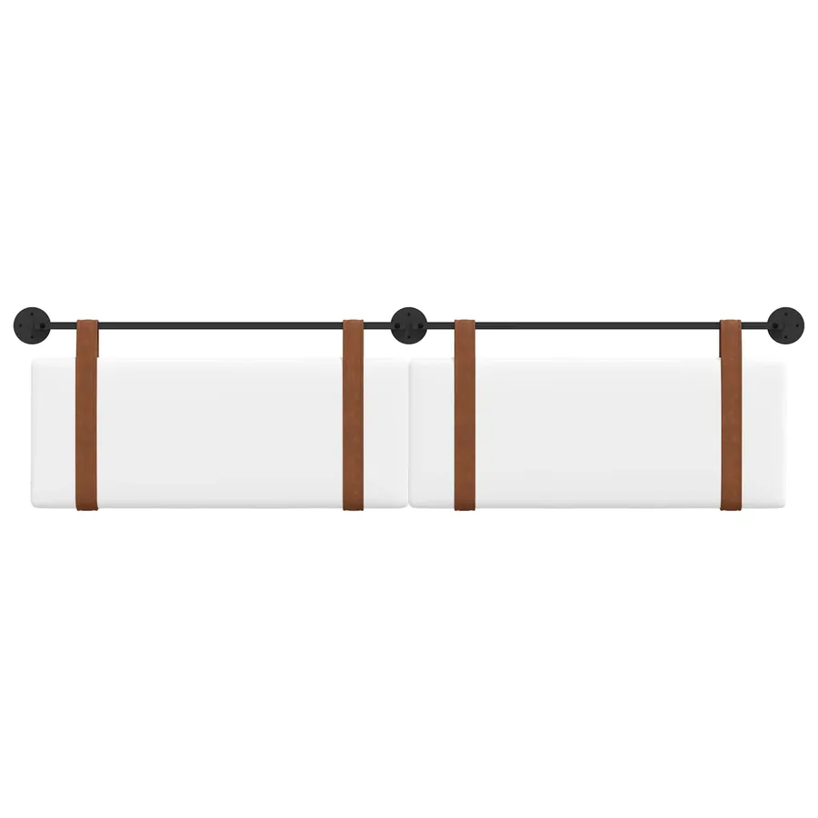Tête de lit suspendue Blanc PU antique - 5