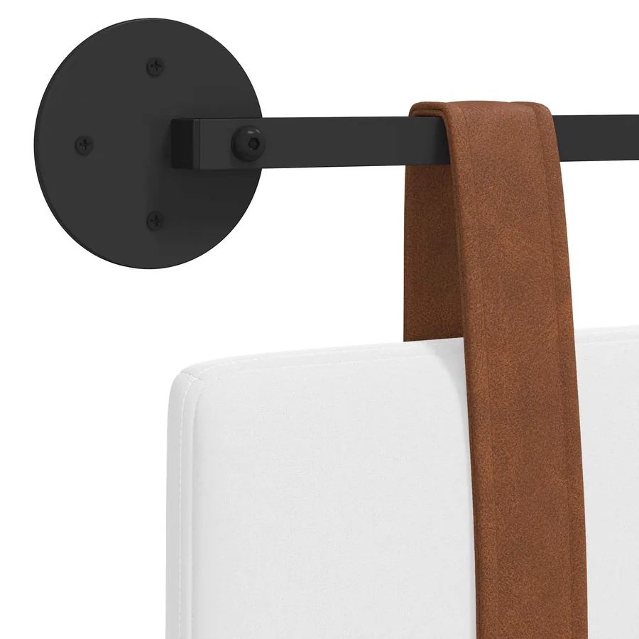 Tête de lit suspendue Blanc PU antique - 9