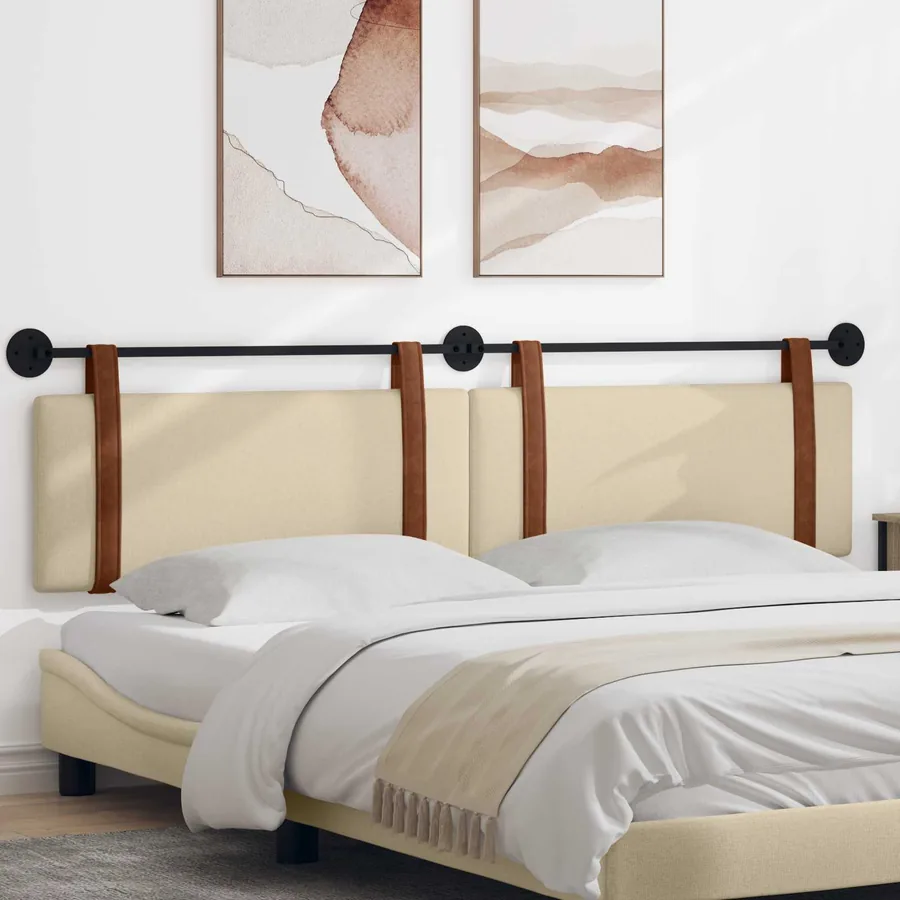 Tête de lit suspendue Crème PU antique
