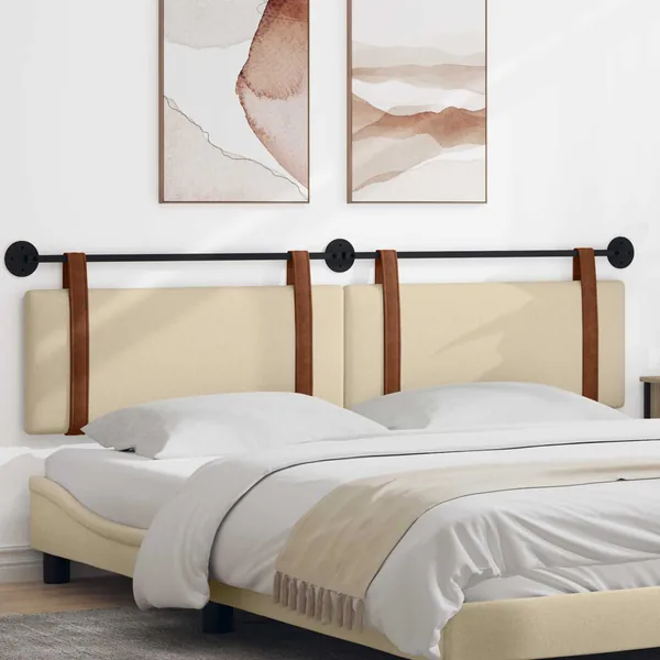 Tête de lit suspendue Crème PU antique