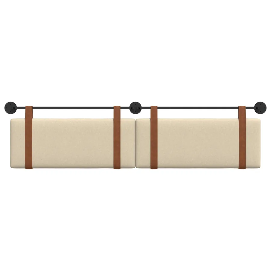 Tête de lit suspendue Crème PU antique - 5