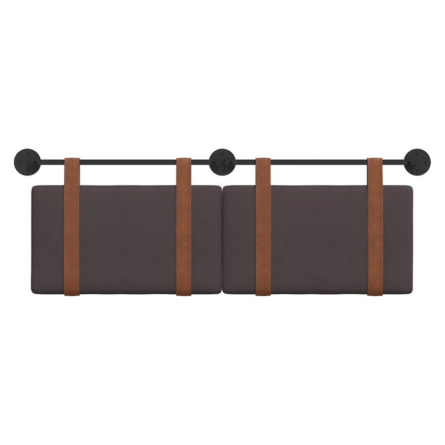Tête de lit suspendue Marron foncé PU antique - 5