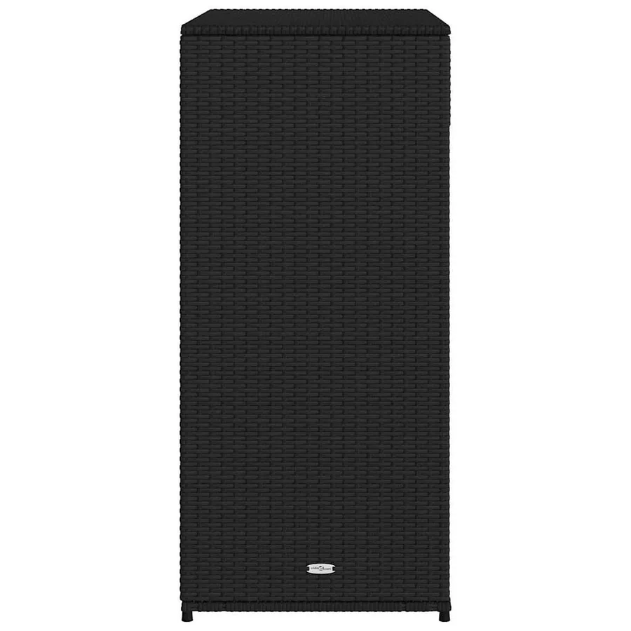 Armoire de rangement de jardin noir 105x55x113cm résine tressée - 8