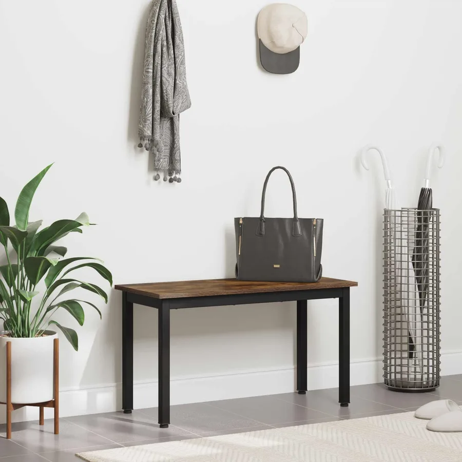 banc Chêne Fumé 80 x 35 x 45 cm Bois d'ingénierie - 4