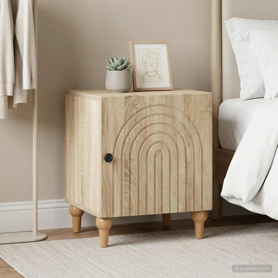 Cabinet de chevet 2 pcs Chêne Sonoma 43 x 34,5 x 50 cm - 4