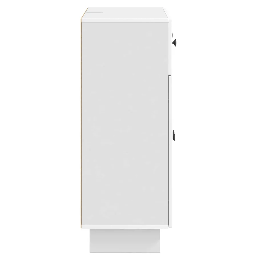 Buffet Blanc brillant 66 x 34,5 x 90 cm Bois d'ingénierie - 7