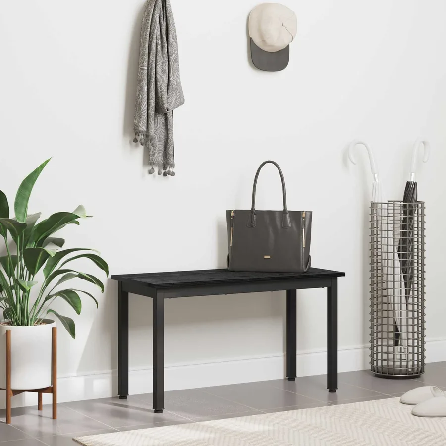 banc Chêne noir 80 x 35 x 45 cm Bois d'ingénierie - 4