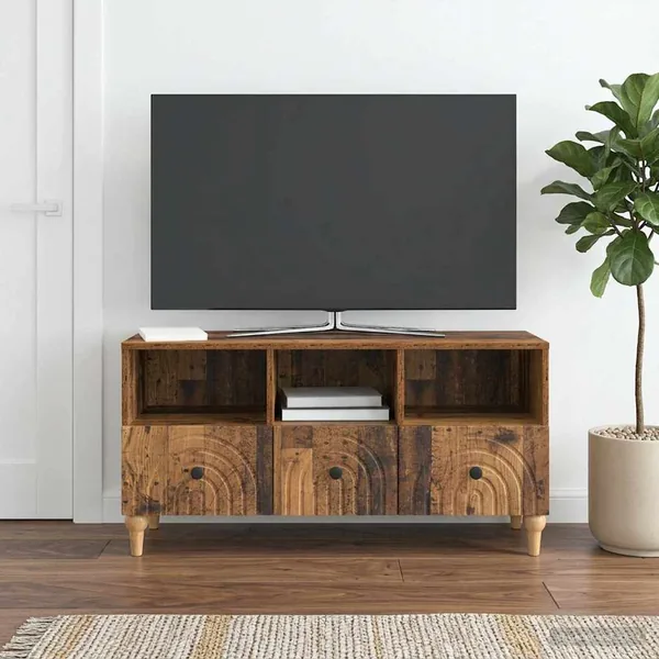 Meuble TV Bois ancien 102 x 34,5 x 50 cm Bois d’ingénierie