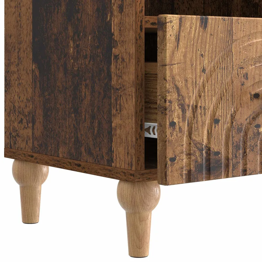 Meuble TV Bois ancien 102 x 34,5 x 50 cm Bois d’ingénierie - 9