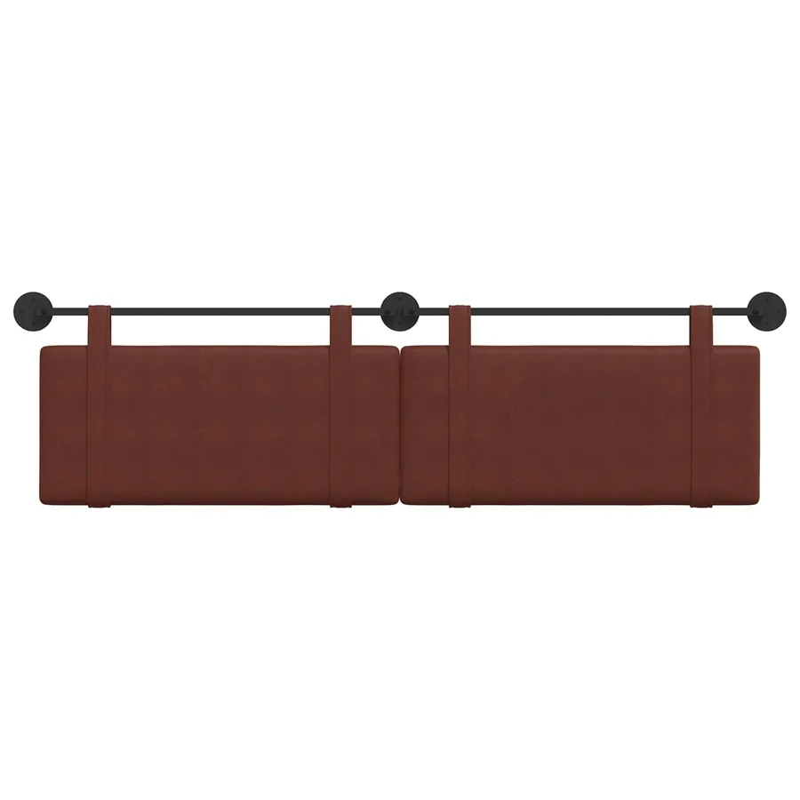 Tête de lit suspendue Brun Brillant PU antique - 5