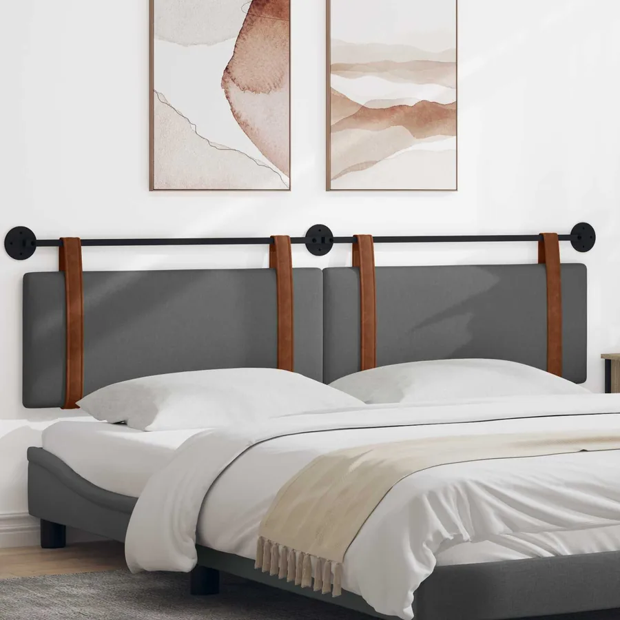 Tête de lit suspendue Gris foncé PU antique