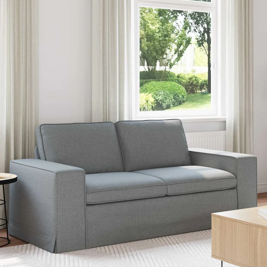 Canapé Gris clair 182 x 80 x 82 cm tissu