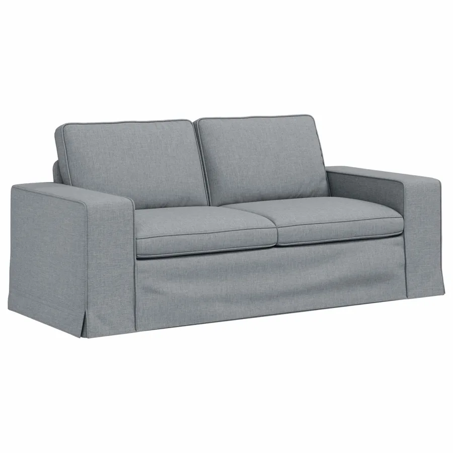 Canapé Gris clair 182 x 80 x 82 cm tissu - 2