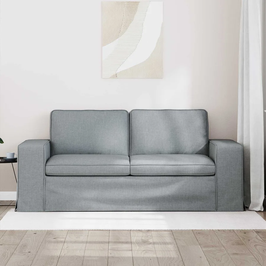 Canapé Gris clair 182 x 80 x 82 cm tissu - 3