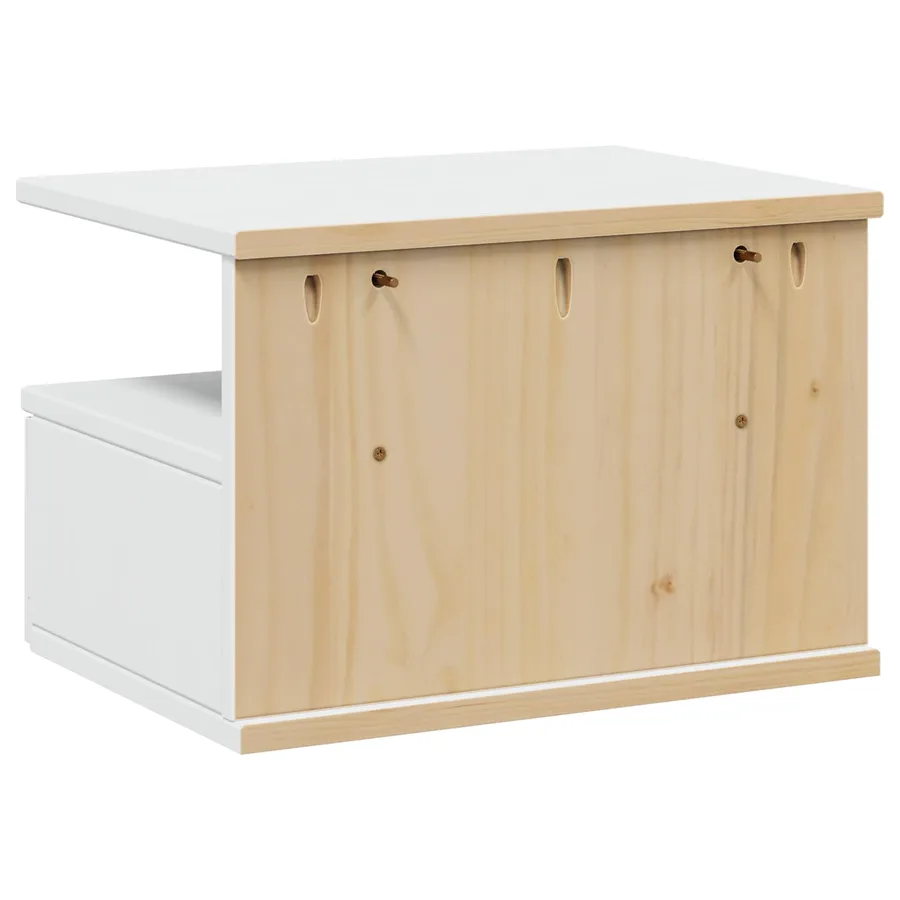 Cabinet de chevet HILL Blanc 40 x 31 x 27 cm Pin massif - 7