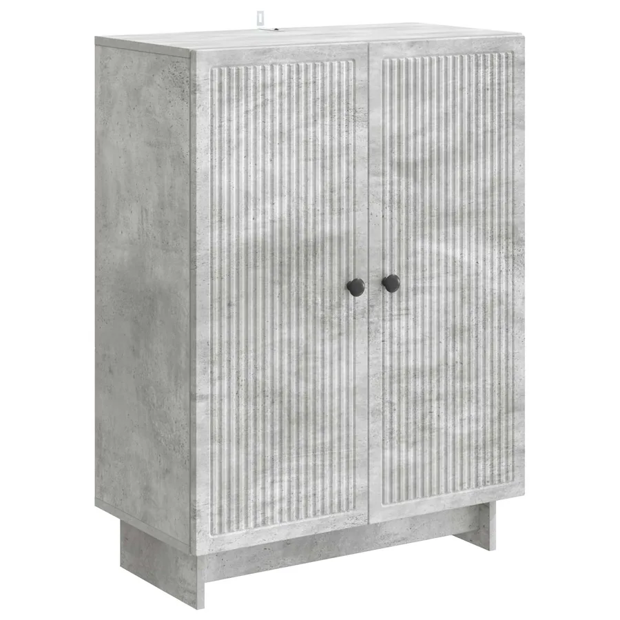 Buffet Gris béton 66 x 34,5 x 90 cm Bois d'ingénierie - 2