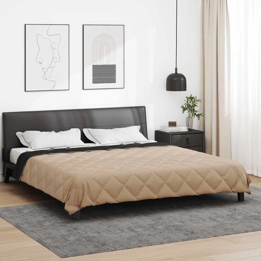 Duvet complet toute l'année Noir et Taupe 200 x 200 cm - 4