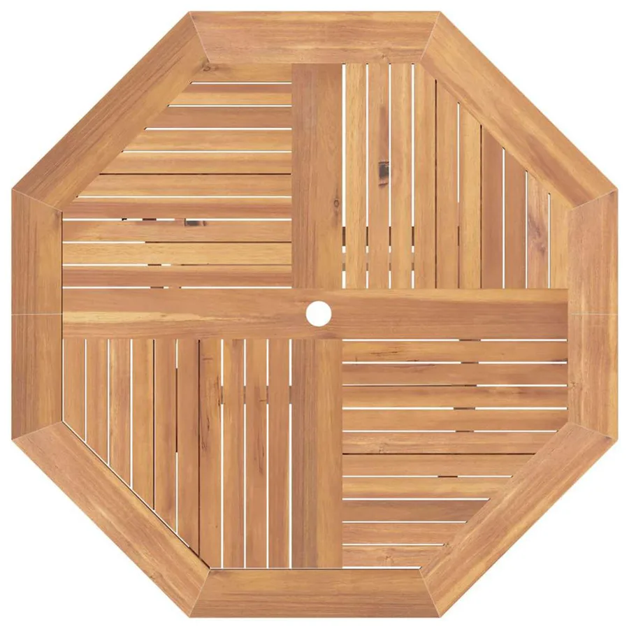 Ensemble bistro de jardin 3 pcs Marron Teck massif - 6