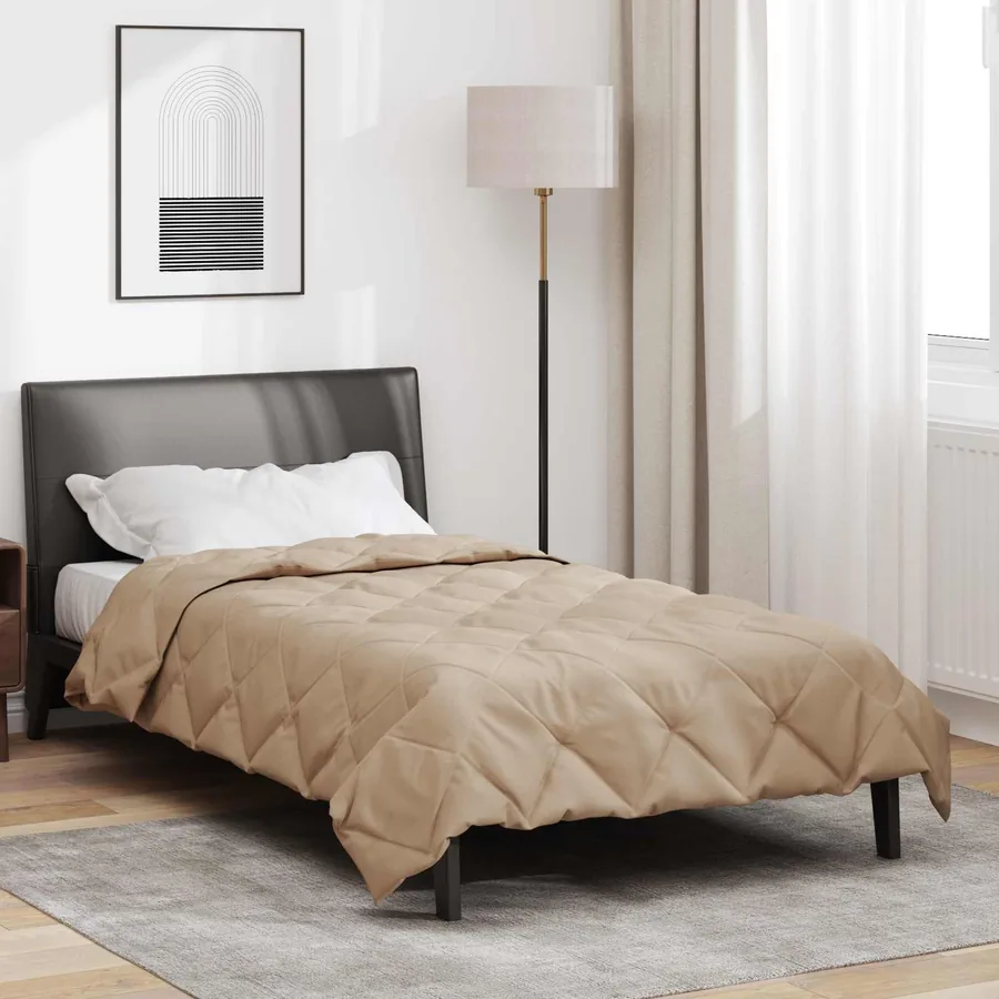 Duvet d'été simple Taupe 220 x 155 cm Microfibre