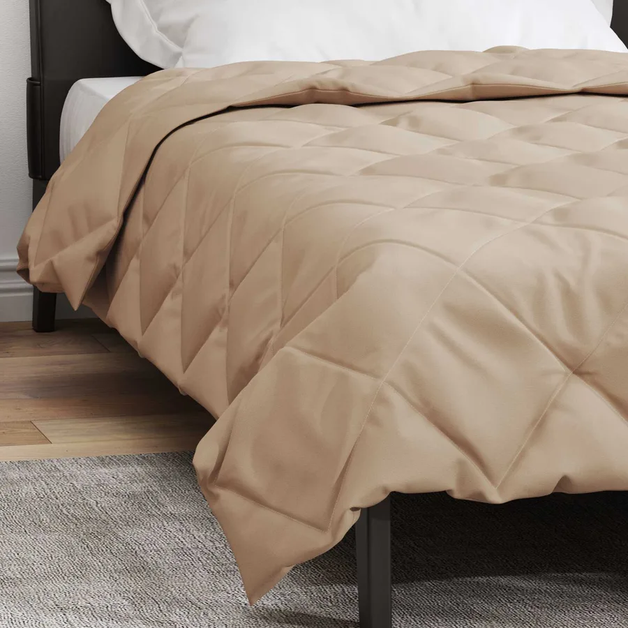 Duvet d'été simple Taupe 220 x 155 cm Microfibre - 4