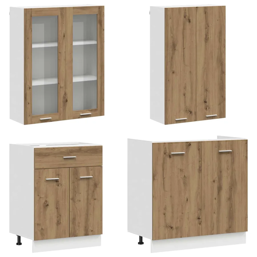 Unité de cuisine LYON 4 pcs Chêne artisanal Bois d'ingénierie - 3