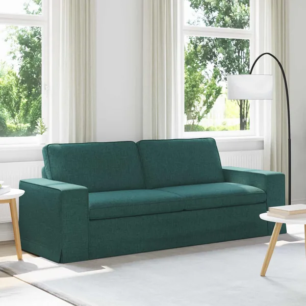 Canapé Vert foncé 222 x 80 x 82 cm tissu