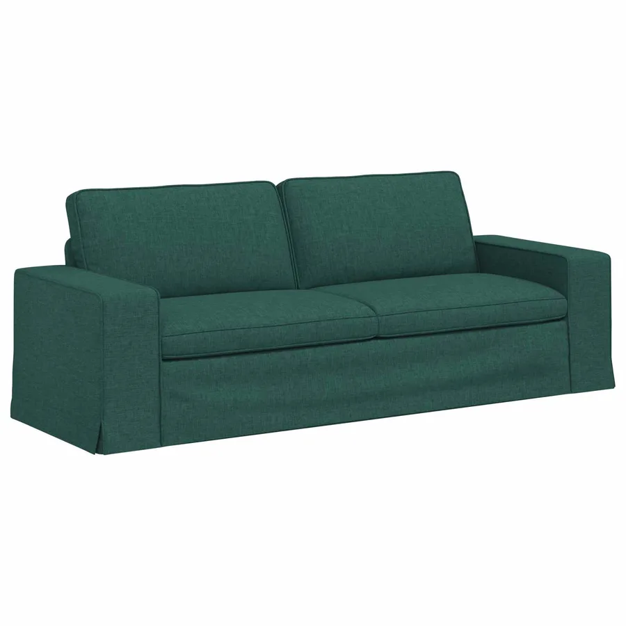 Canapé Vert foncé 222 x 80 x 82 cm tissu - 2