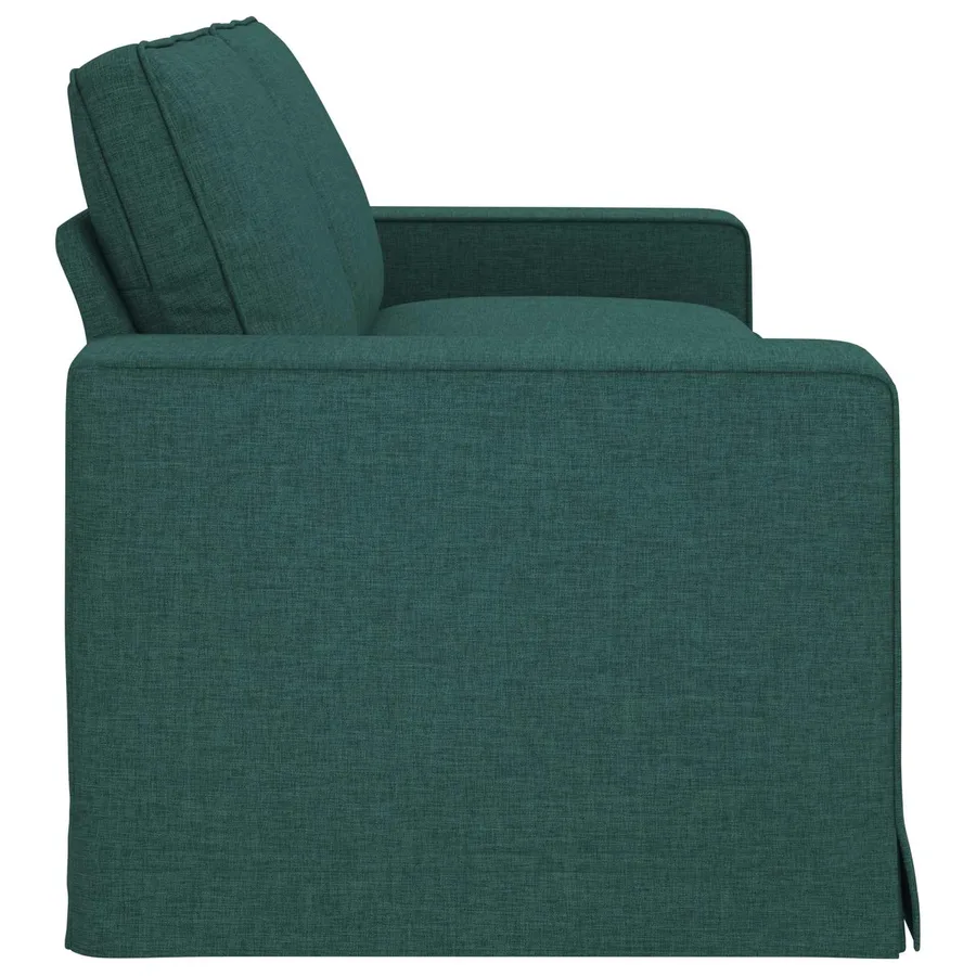 Canapé Vert foncé 222 x 80 x 82 cm tissu - 5