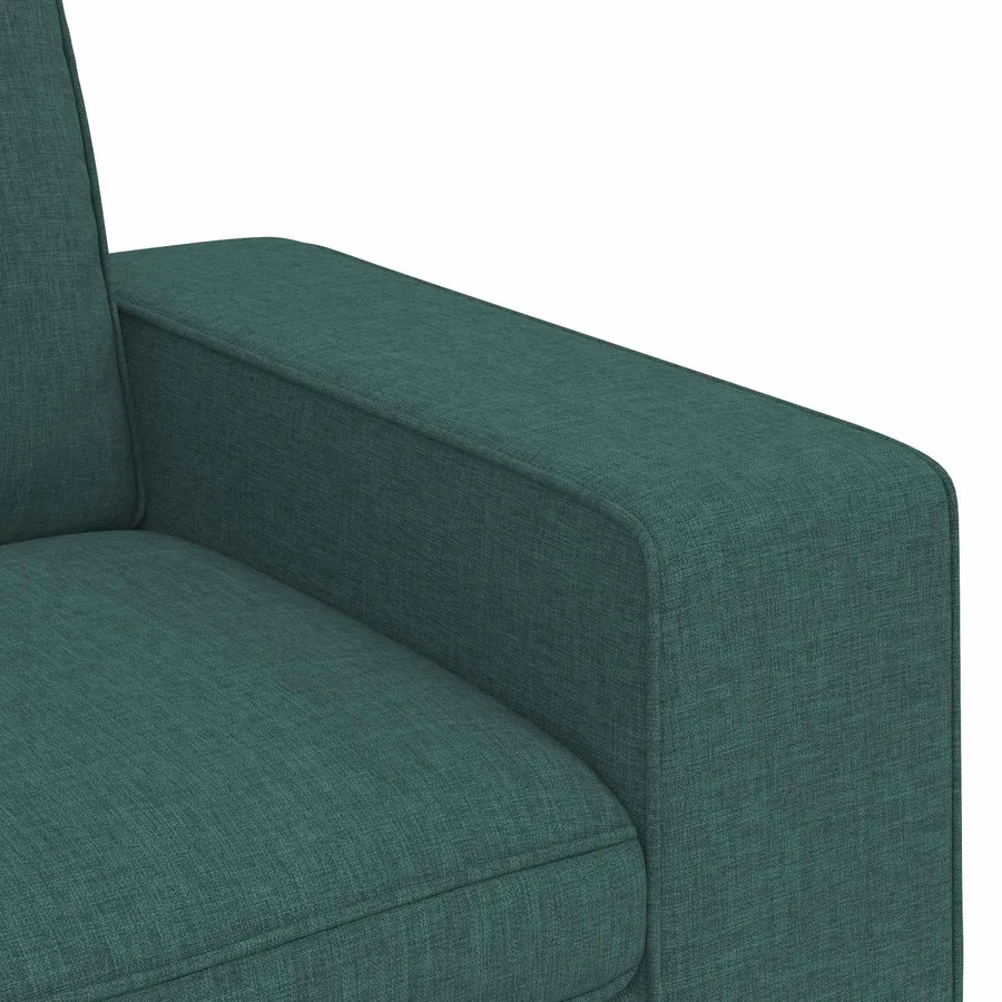 Canapé Vert foncé 222 x 80 x 82 cm tissu - 7